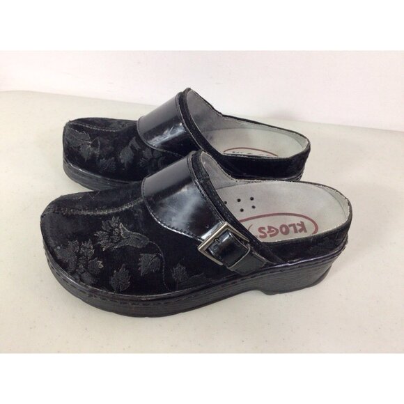 Klogs Velvet Burnout Leather Shoes Clogs Womens 7.5 - Picture 2 of 9